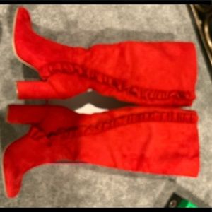 Red boots size 7